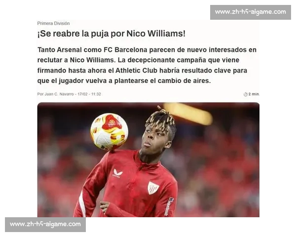 尼科 - 威廉姆斯：6200 万解约金 + 场均 8.4 次过人！巴萨新猎物引爆边路革命